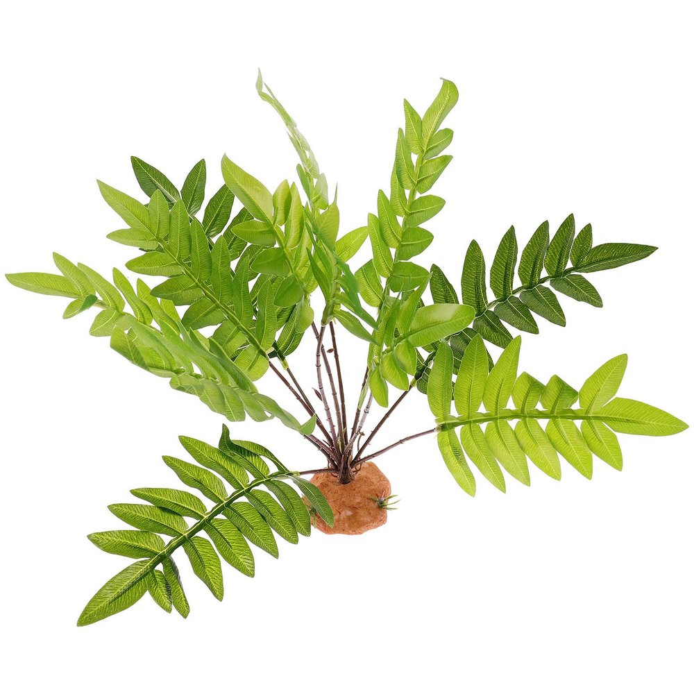 KJHBV Realistic Plastic Reptile Hiding Plant with Weighted Base