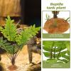 KJHBV Realistic Plastic Reptile Hiding Plant with Weighted Base view 4