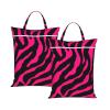 Large Travel Laundry Bag with Zebra, Tiger, and Leopard Print, Washable, for Dirty Clothes, Dry and Wet view 1