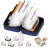 A8 Waterproof Pill Organizer, 7-Day, with 14 Color-Coded Pouches, Blue view 1