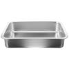 Toddmomy Stainless Steel Cat Litter Box, Large Open Design, Silver view 1