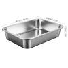 Toddmomy Stainless Steel Cat Litter Box, Large Open Design, Silver view 2