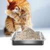 Toddmomy Stainless Steel Cat Litter Box, Large Open Design, Silver view 4