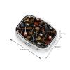 Square Metal Pill Case with Guitar Print, Decorative Medication Case for Stylish Carrying (Rectangular) view 3