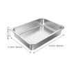 DECHOUS Open Stainless Steel Cat Litter Box with Low Entry and Stable Base view 2