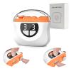 Electric Nail Clipper, 3-in-1 Automatic Cutting and Filing with Nail Clippings Collection, LED Light, 3 Speeds, Orange view 1