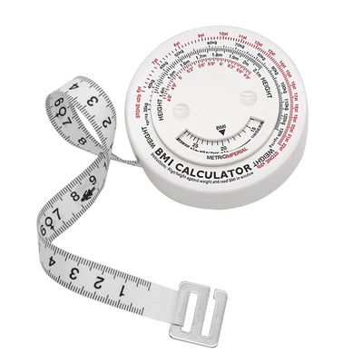 Getdoublerich Retractable BMI Measuring Tape, 150 cm, White
