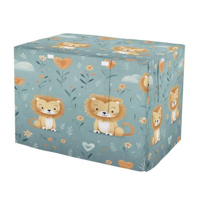 KAAVIYO Cute Lion Hearts Flower Dog and Cat Crate Cover, Waterproof Pet Crate Cover for Indoor and Outdoor Use