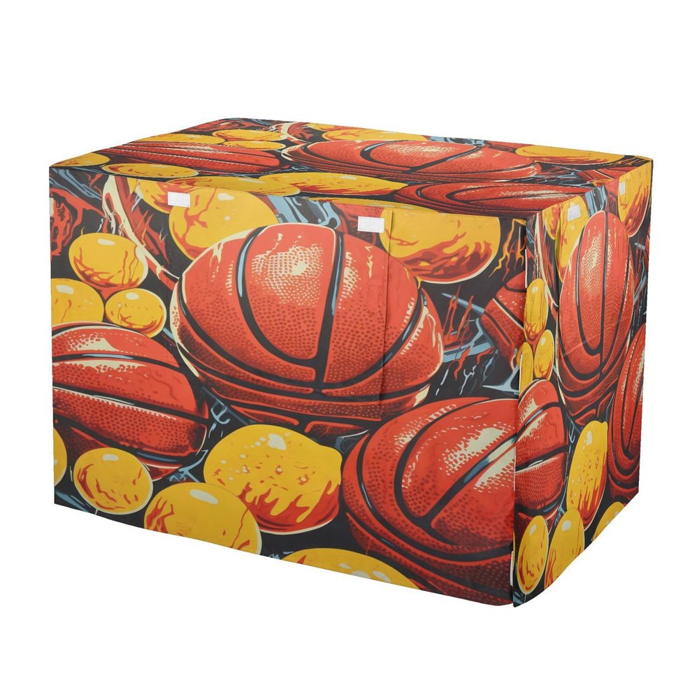 KAAVIYO Watercolor Basketball Art Dog and Cat Crate Cover, Waterproof Pet Crate Cover for Indoor and Outdoor Use
