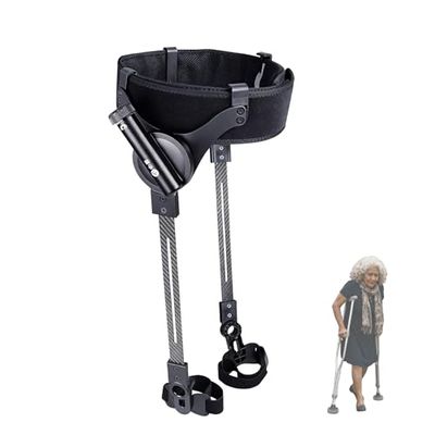 Generic Exoskeleton Walking Aid for Stroke Rehabilitation | Adjustable Support for Hemiplegia | Walking Aid for Adults and Seniors, Supports Both Legs (Small)