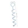 TEHAUX 2-Pack Iron Spiral Dog Tie-Out Ground Anchors, Silver view 2