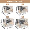 KAAVIYO Black and White Marble-Pattern Waterproof Dog and Cat Crate Cover view 3
