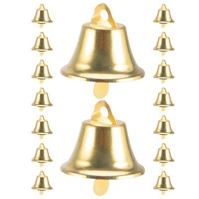 SILENRADAWN 100 Pcs Small Metal Bells Gold 10mm for DIY Jewelry and Pet Collar Decoration Random Style