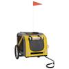 Foldable Dog Bicycle Trailer - Yellow Gray view 2