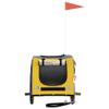 Foldable Dog Bicycle Trailer - Yellow Gray view 3