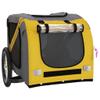 Foldable Dog Bicycle Trailer - Yellow Gray view 4