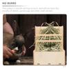 KALLORY 2-Pack Wooden Hay Feeders for Rabbits and Small Pets view 3