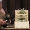 KALLORY 2-Pack Wooden Hay Feeders for Rabbits and Small Pets view 4