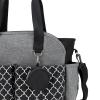 FewNvWa Multifunctional Polyester Diaper Bag for Women, Black Gray view 2