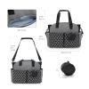 FewNvWa Multifunctional Polyester Diaper Bag for Women, Black Gray view 3