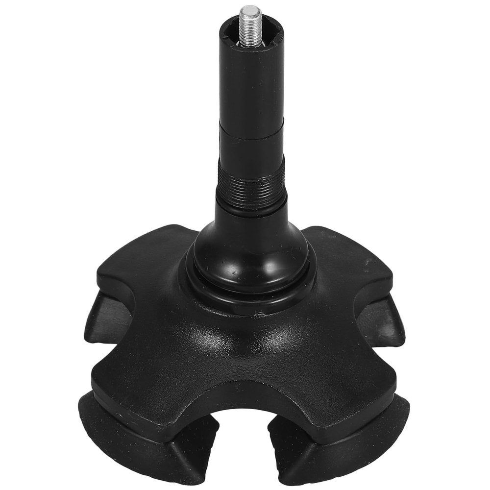 Crutch Foot Pads for Trekking Poles, Black, Plastic and Aluminum Alloy