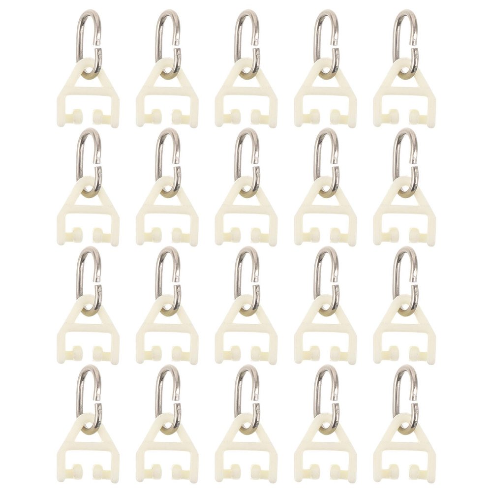 OSOLADY 100-Piece Curtain Track Roller Gliders, Plastic Replacement Rollers for Curtain Tracks