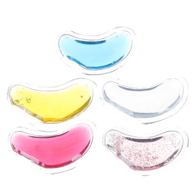 Alasum 5-Pack Gel Eye Pads for Cooling and Warming Eye Care, 6.5 cm U-Shaped PVC Gel Cushions