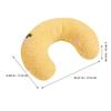 KHBUAB U-Shaped Cat Sleeping Pillow, Flannel and Pearl Cotton, Yellow view 2
