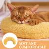 KHBUAB U-Shaped Cat Sleeping Pillow, Flannel and Pearl Cotton, Yellow view 4