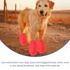 SWETRACE 4-Pack Rubber Dog Shoes with Non-Slip Sole, Paw-Friendly, Size L, Red view 3