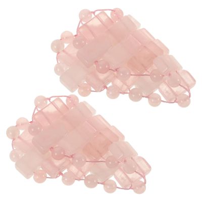 KJHBV Rose Quartz Heart-Shaped Cooling Eye Mask