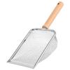 BETOOKY Litter Scoop for Cats and Reptiles, Wooden Handle, Stainless Steel, 2 x 2 mm Perforations view 1