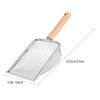 BETOOKY Litter Scoop for Cats and Reptiles, Wooden Handle, Stainless Steel, 2 x 2 mm Perforations view 2