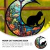 ABOOFAN Colorful Acrylic Cat Pendant with Moon Design view 3