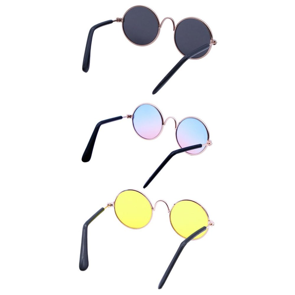 Lightweight Compact 3-Pack Metal Resin Sunglasses