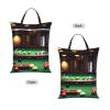 Large Washable Travel Laundry Bag with Billiard Print view 2