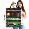 Large Washable Travel Laundry Bag with Billiard Print view 3