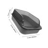 TEHAUX Semi-Enclosed Cat Litter Box with High Rim, ABS, and Scoop, Easy to Clean, for Cats and Rabbits, Random Style view 2