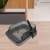 TEHAUX Semi-Enclosed Cat Litter Box with High Rim, ABS, and Scoop, Easy to Clean, for Cats and Rabbits, Random Style view 4