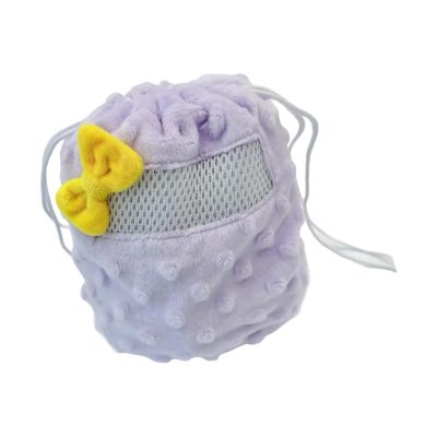 Laikoutd Plush Hamster Carrier with Drawstring and Bow