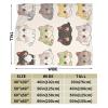 Cute Cat Blanket, Soft and Warm Couch Throw, All-Season, 203 x 152 cm view 3