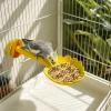 Parakeet Perch with Feeder, Yellow, One Size view 4