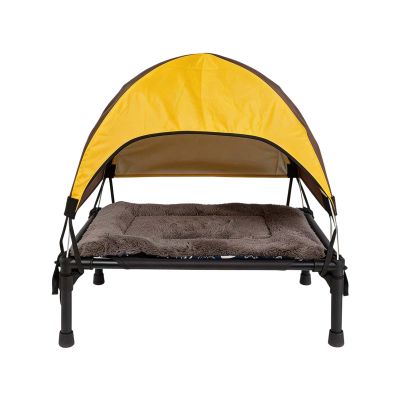 Tent Camping Bed for Cats, Removable Travel Shelter, Indoor/Outdoor, Black, 55.5 x 43 cm