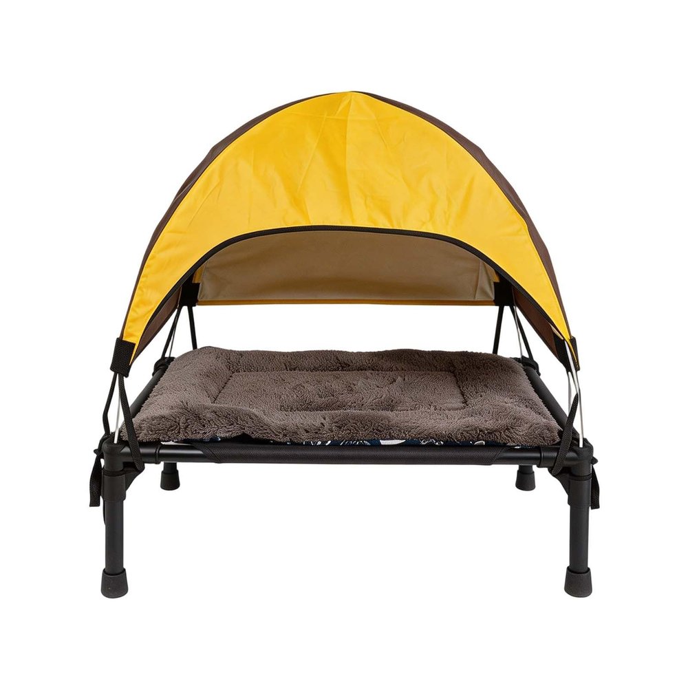 Tent Camping Bed for Cats, Removable Travel Shelter, Indoor/Outdoor, Black, 55.5 x 43 cm