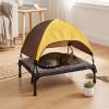 Tent Camping Bed for Cats, Removable Travel Shelter, Indoor/Outdoor, Black, 55.5 x 43 cm view 2