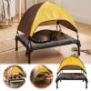 Tent Camping Bed for Cats, Removable Travel Shelter, Indoor/Outdoor, Black, 55.5 x 43 cm view 3