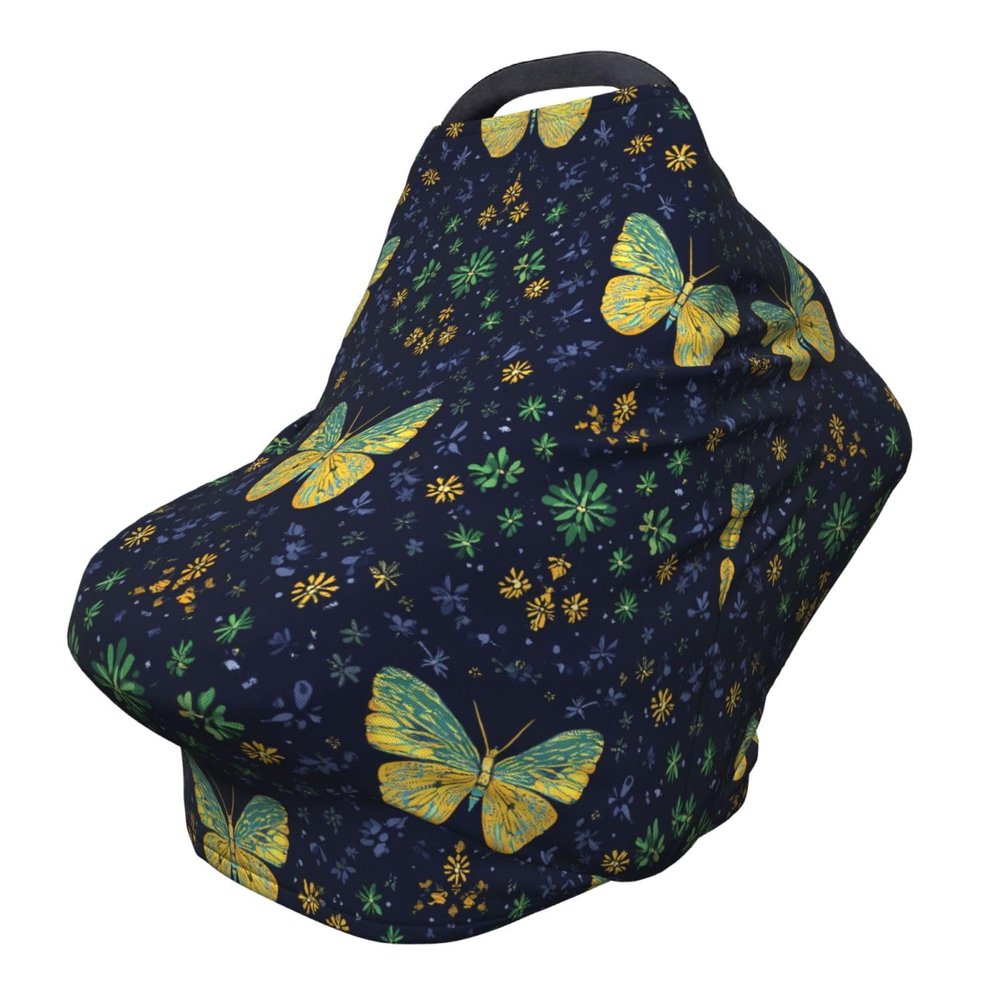 Vintage Butterfly Leaves 360° Full-Coverage Nursing Cover