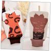 LALADEFIEE 4-Pack Exfoliating Bath Gloves with Cute Bunny Design view 4
