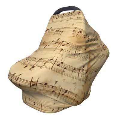 Sheet Music Nursing Cover, 360° Full Coverage, Vintage Stretch Nursing Scarf and Car Seat Cover
