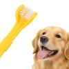 3 Toothbrushes for Dogs and Cats - Gentle Dental Care for Medium to Large Pets (One Size) view 3